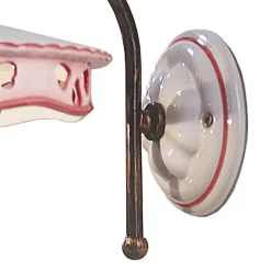 Ferroluce Vintage Wandleuchten-Vintage Eisen Keramik Wandleuchte handgefertigt perforiert - Alessandria