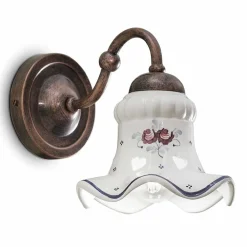 Ferroluce Vintage Wandleuchten-Vintage Eisen und Keramik handgefertigte Applikationen und von Hand verziert - Chieti