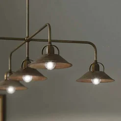 Il Fanale Pendelleuchten Vintage-Vintage 5-flammige Hängelampe aus Luxusmessing - Cascina von