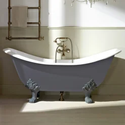 Viadurini Bathroom Freistehende Badewannen-Vintage freistehende Badewanne mit Füßen, aus Gusseisen - Nadine