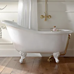 Viadurini Bathroom Freistehende Badewannen-Vintage freistehende Badewanne aus weißem Gusseisen Made in Italy - Paulina