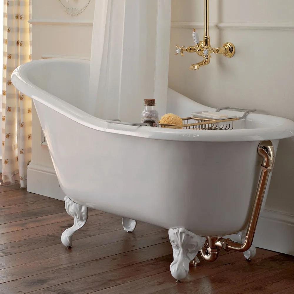 Viadurini Bathroom Freistehende Badewannen-Vintage freistehende Badewanne aus weißem Gusseisen Made in Italy - Paulina