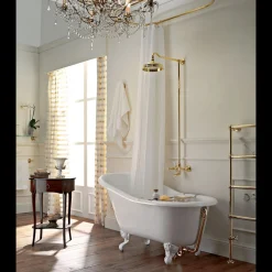 Viadurini Bathroom Freistehende Badewannen-Vintage freistehende Badewanne aus weißem Gusseisen Made in Italy - Paulina