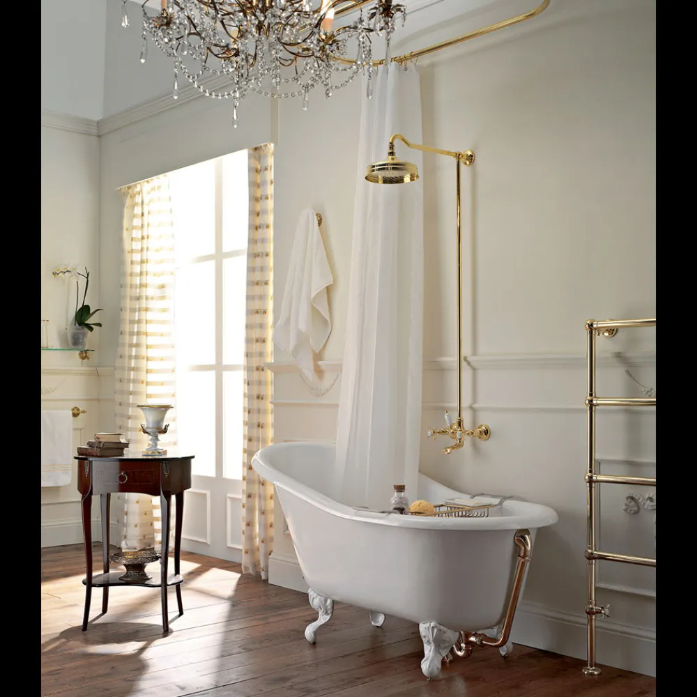 Viadurini Bathroom Freistehende Badewannen-Vintage freistehende Badewanne aus weißem Gusseisen Made in Italy - Paulina