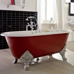 Viadurini Bathroom Freistehende Badewannen-Vintage freistehende Badewanne mit gusseisernen Füßen, Made in Italy - Naike