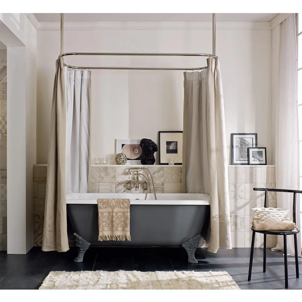 Viadurini Bathroom Freistehende Badewannen-Vintage freistehende Badewanne mit Füßen, aus Gusseisen - Nausica