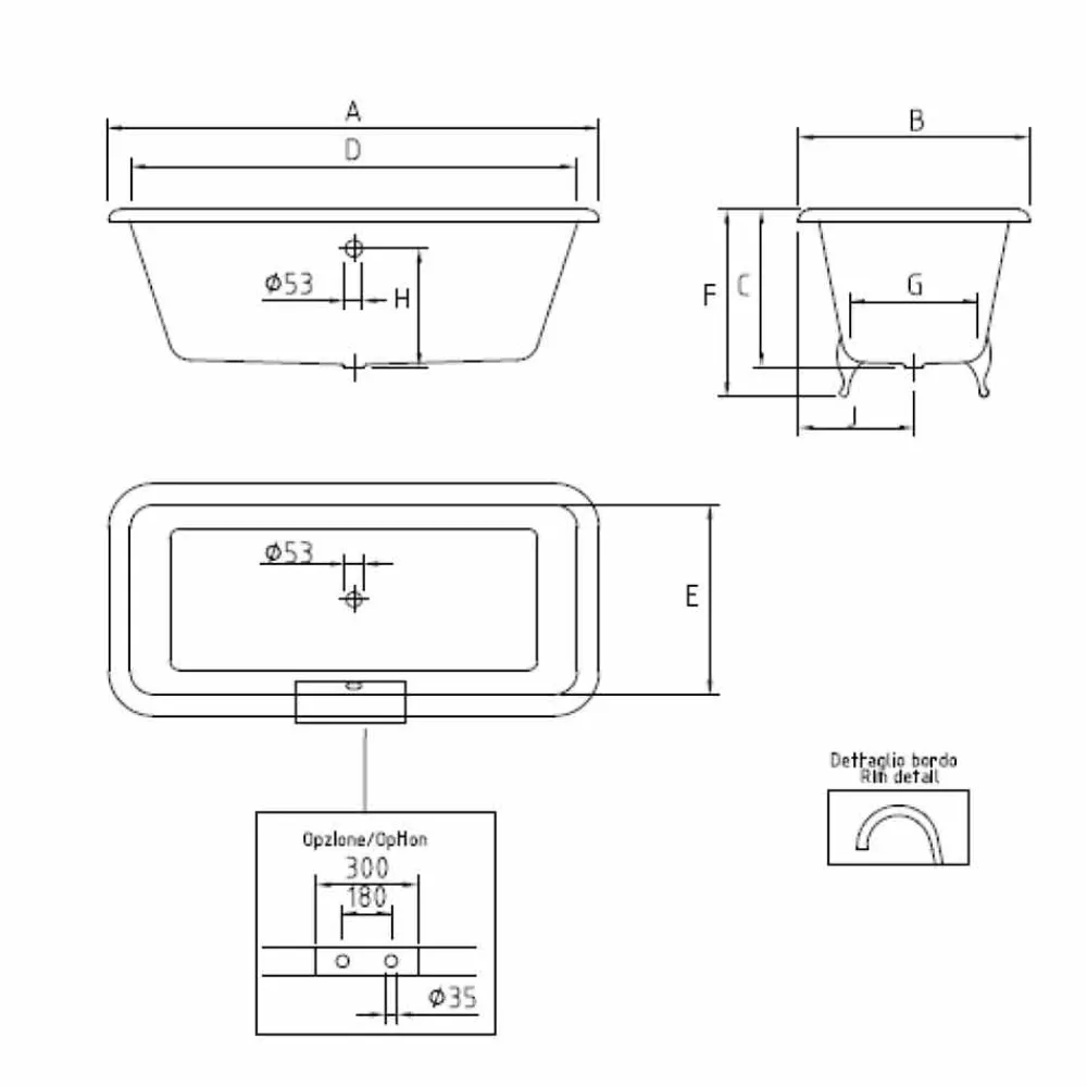 Viadurini Bathroom Freistehende Badewannen-Vintage freistehende Badewanne mit Füßen, aus Gusseisen - Nausica