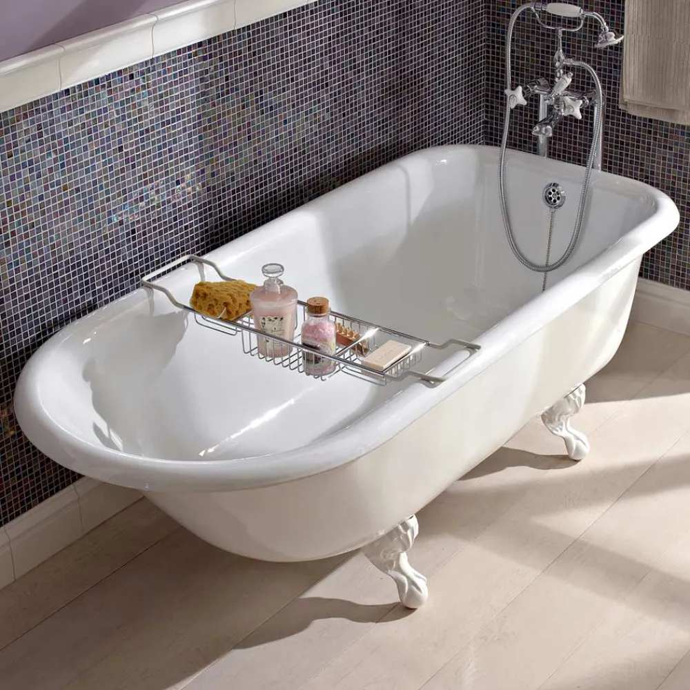 Viadurini Bathroom Freistehende Badewannen-Vintage freistehende Design-Badewanne aus weißem Gusseisen, hergestellt in Italien - Marwa