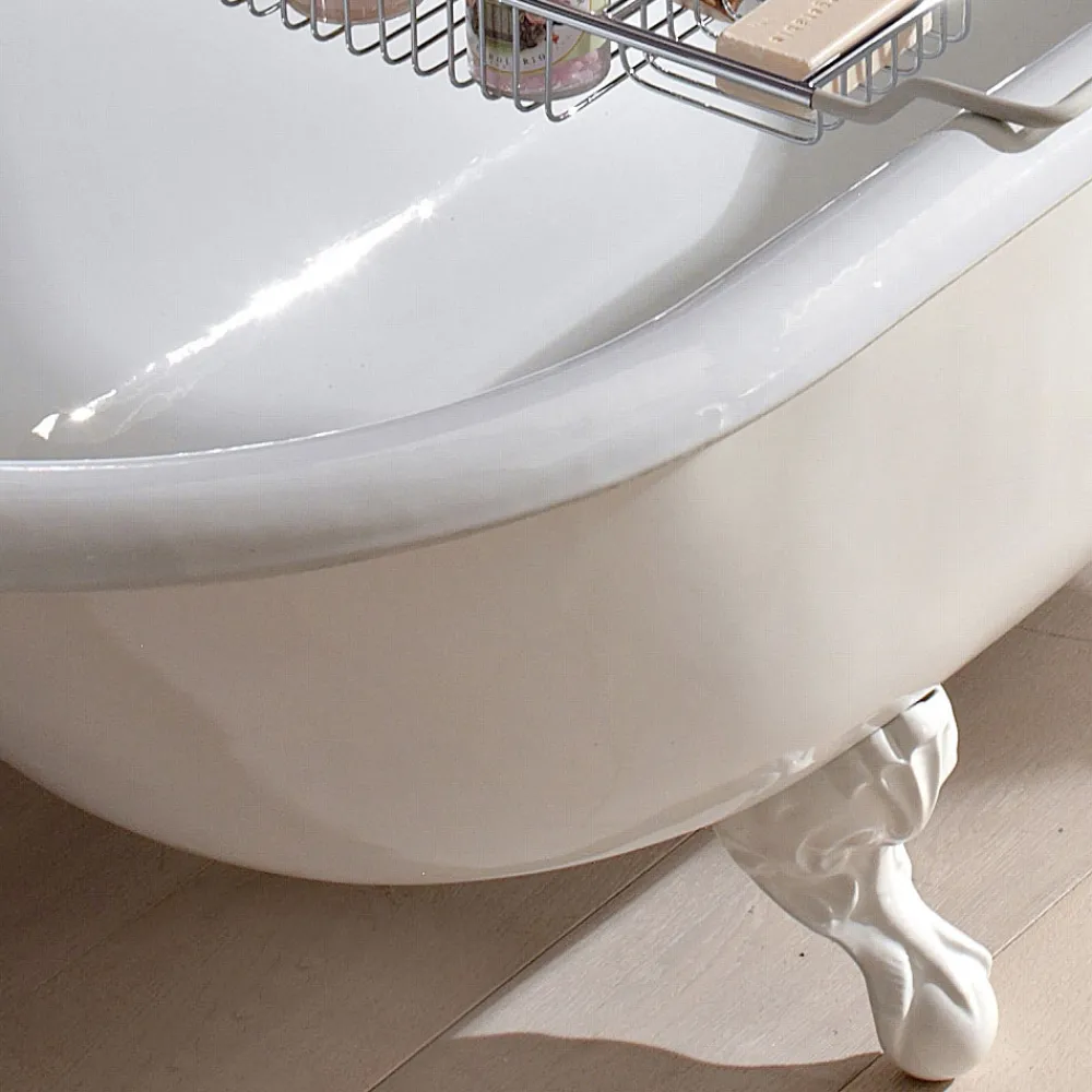Viadurini Bathroom Freistehende Badewannen-Vintage freistehende Design-Badewanne aus weißem Gusseisen, hergestellt in Italien - Marwa