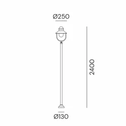 Il Fanale Gartenlampion-Vintage Gartenlampe aus Messing und Kupfer 3 Größen - Borgo von
