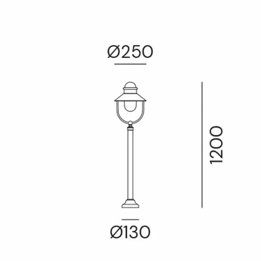 Il Fanale Gartenlampion-Vintage Gartenlampe aus Messing und Kupfer 3 Größen - Borgo von