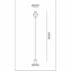 Il Fanale Gartenlampion-Vintage Gartenlampe aus Messing und Kupfer 3 Größen - Borgo von