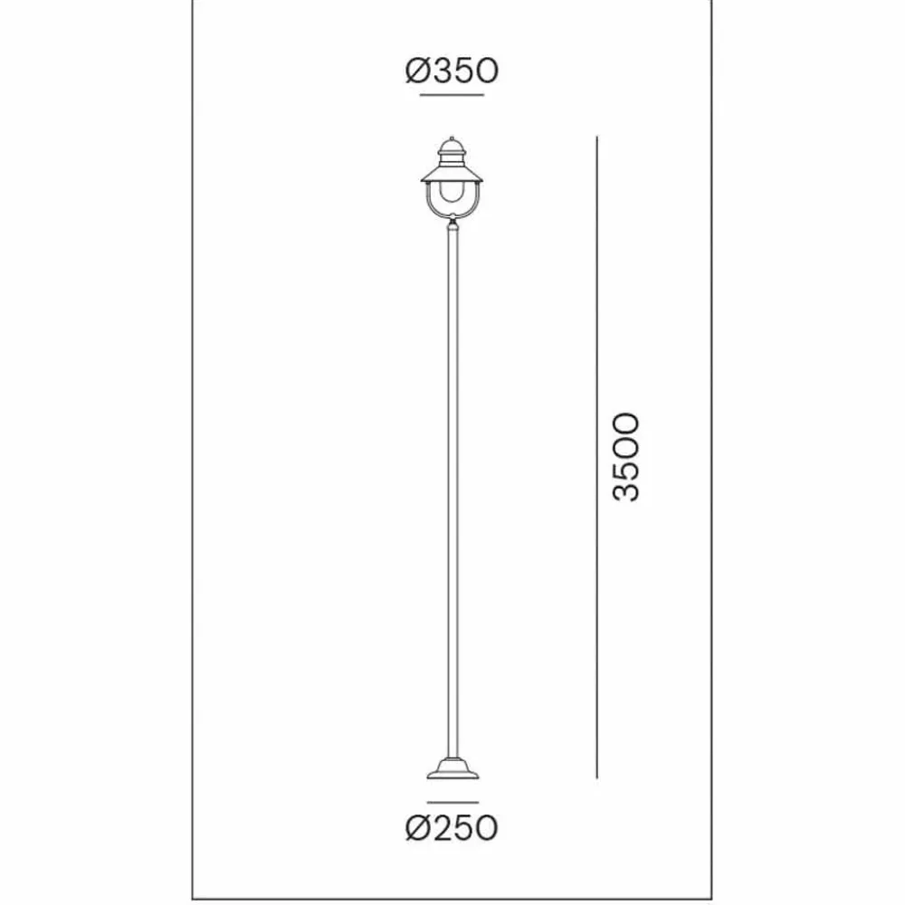 Il Fanale Gartenlampion-Vintage Gartenlampe aus Messing und Kupfer 3 Größen - Borgo von