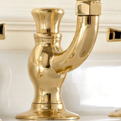 Viadurini Bathroom Waschbeckenarmaturen-Vintage High Mouth Waschbecken Wasserhähne aus Messing Made in Italy - Katerina