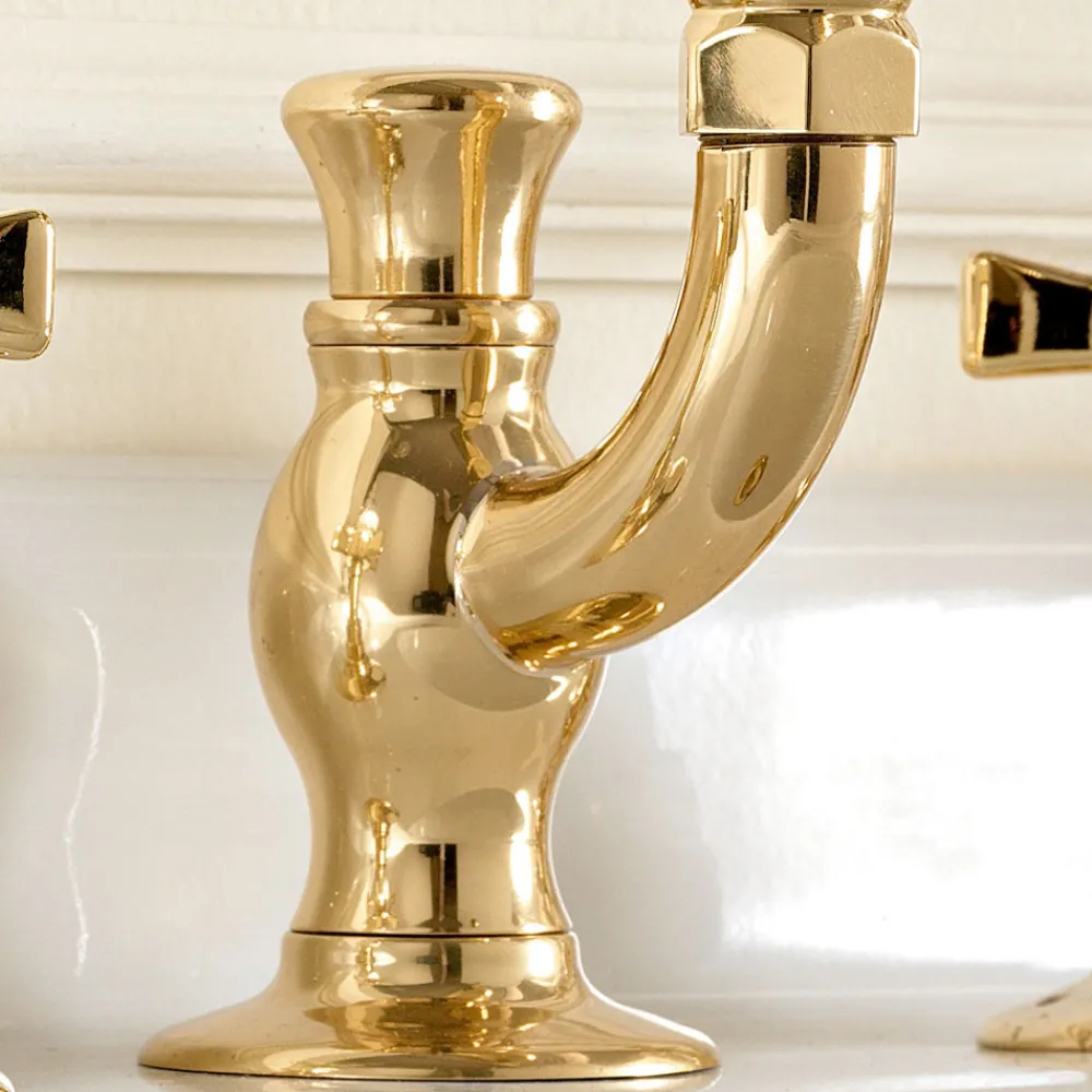 Viadurini Bathroom Waschbeckenarmaturen-Vintage High Mouth Waschbecken Wasserhähne aus Messing Made in Italy - Katerina