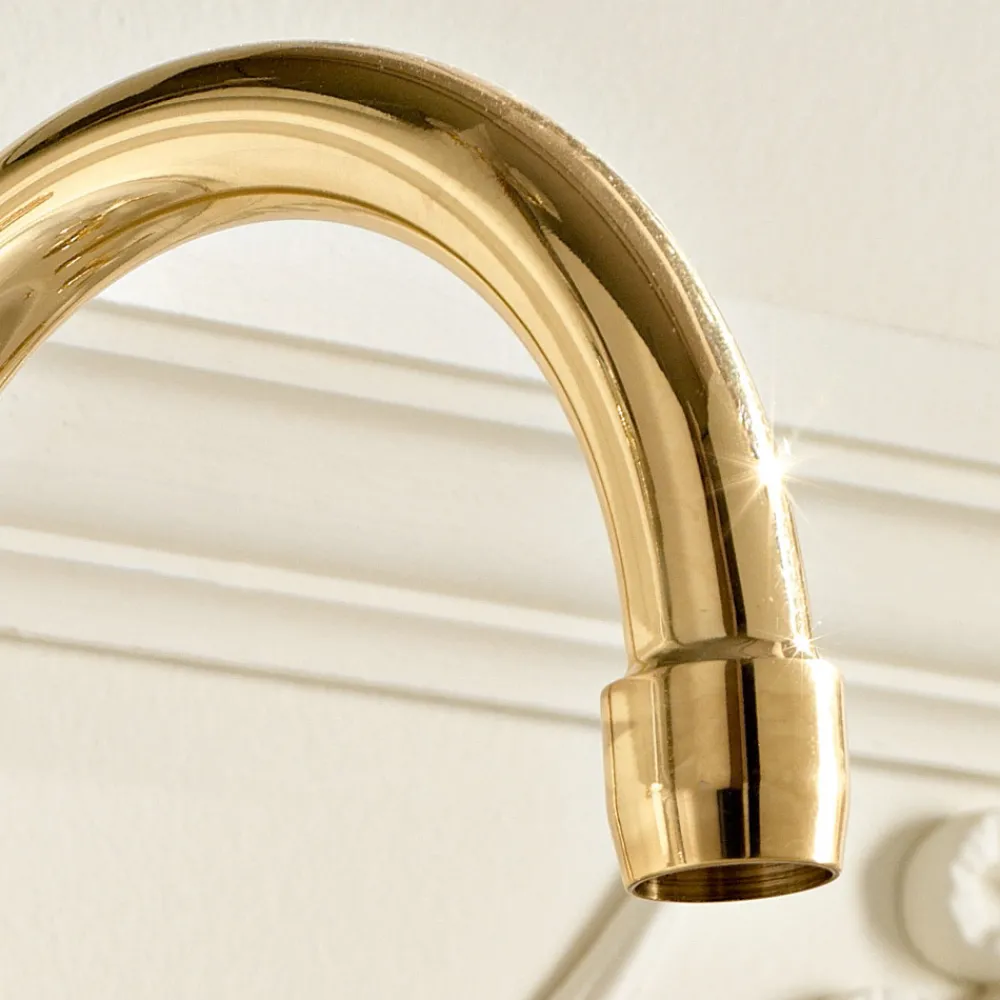 Viadurini Bathroom Waschbeckenarmaturen-Vintage High Mouth Waschbecken Wasserhähne aus Messing Made in Italy - Katerina