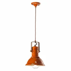 Ferroluce Pendelleuchten Vintage-Vintage Hängelampe aus Keramik Cameron im Retro Style