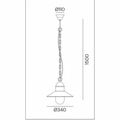Il Fanale Pendelleuchten Vintage-Vintage Hängelampe aus Messing und Kupfer mit Kette - Borgo von