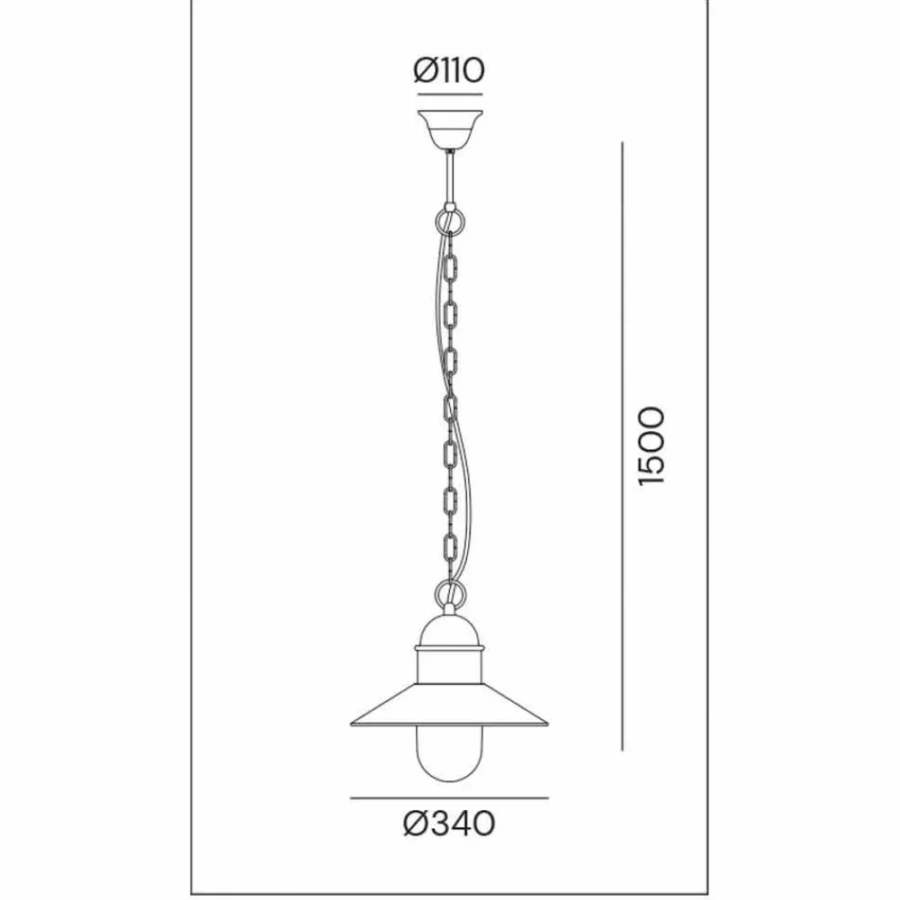 Il Fanale Pendelleuchten Vintage-Vintage Hängelampe aus Messing und Kupfer mit Kette - Borgo von