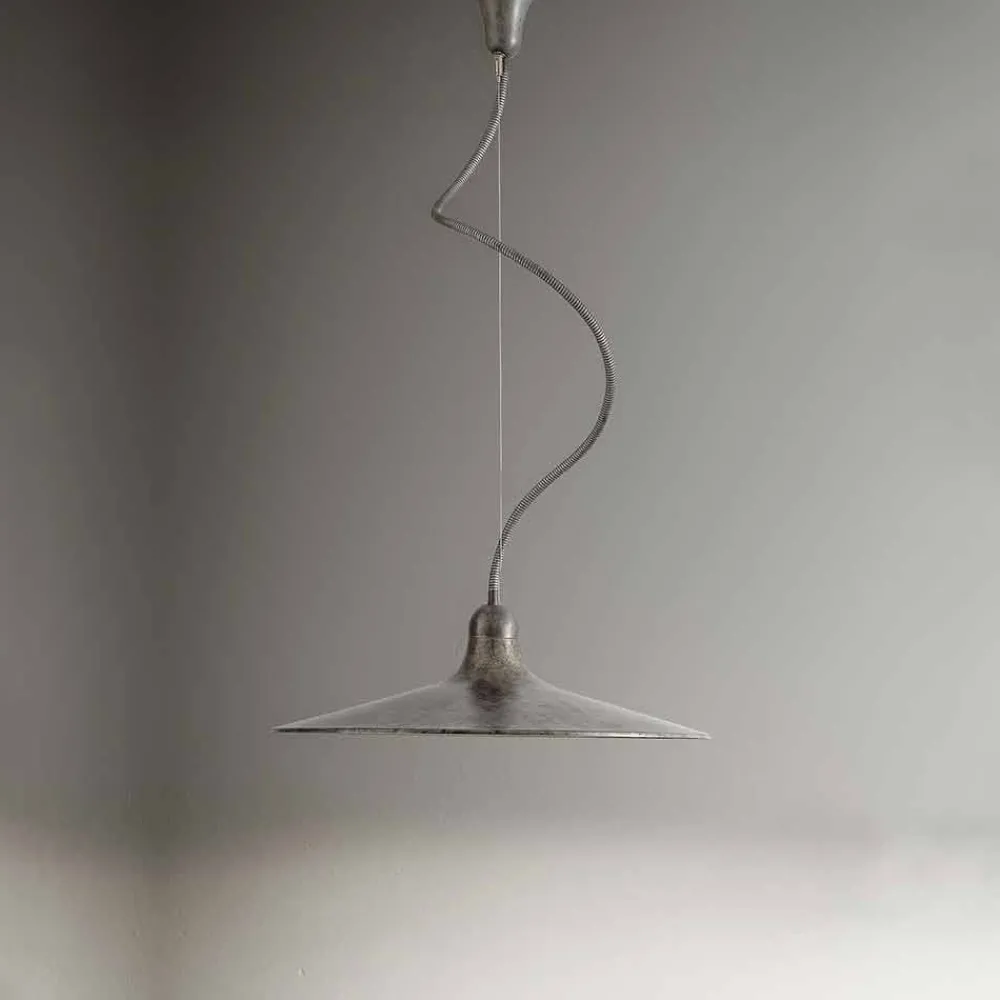 Aldo Bernardi Pendelleuchten Vintage-Vintage Hängeleuchte aus Alluminium Made in Italy – Sassmaòr