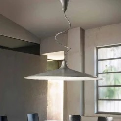 Aldo Bernardi Pendelleuchten Vintage-Vintage Hängeleuchte aus Alluminium Made in Italy – Sassmaòr