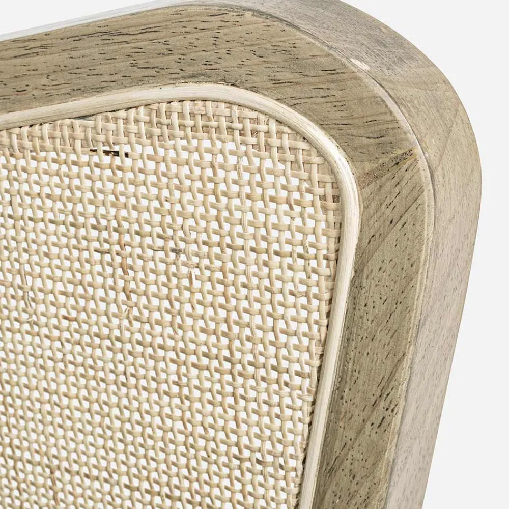 Viadurini Living Klassische Sessel-Vintage Holzsessel mit Rattan und Polyester Armlehnen - Ludovica