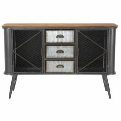 Viadurini Living Sideboards-Vintage Industrial Design Wohnzimmer Sideboard aus Eisen und Holz - Akimi