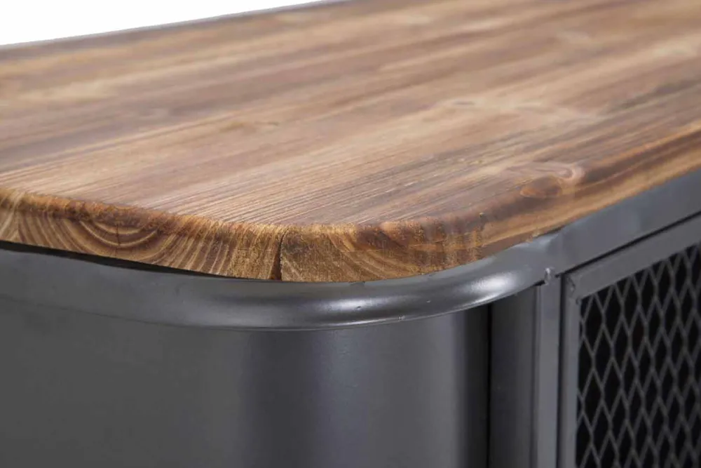 Viadurini Living Sideboards-Vintage Industrial Design Wohnzimmer Sideboard aus Eisen und Holz - Akimi