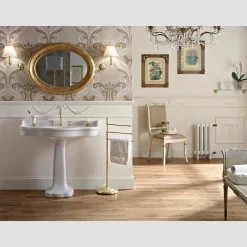 Viadurini Bathroom Vintage Waschbecken|Keramikwaschbecken-Vintage Keramik Badezimmer Konsole auf Colonna, Made in Italy - Paulina