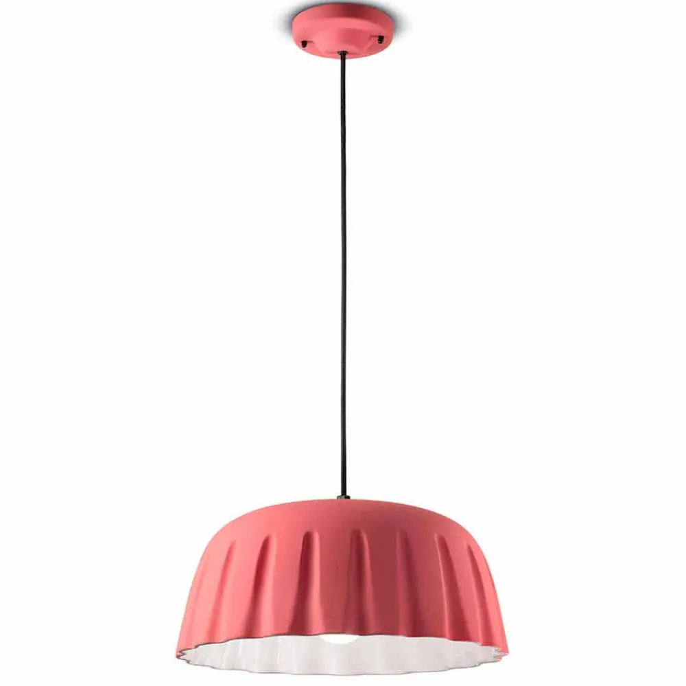 Ferroluce Pendelleuchten Vintage-Vintage Keramik Hängelampe Made in Italy - Madame Grès