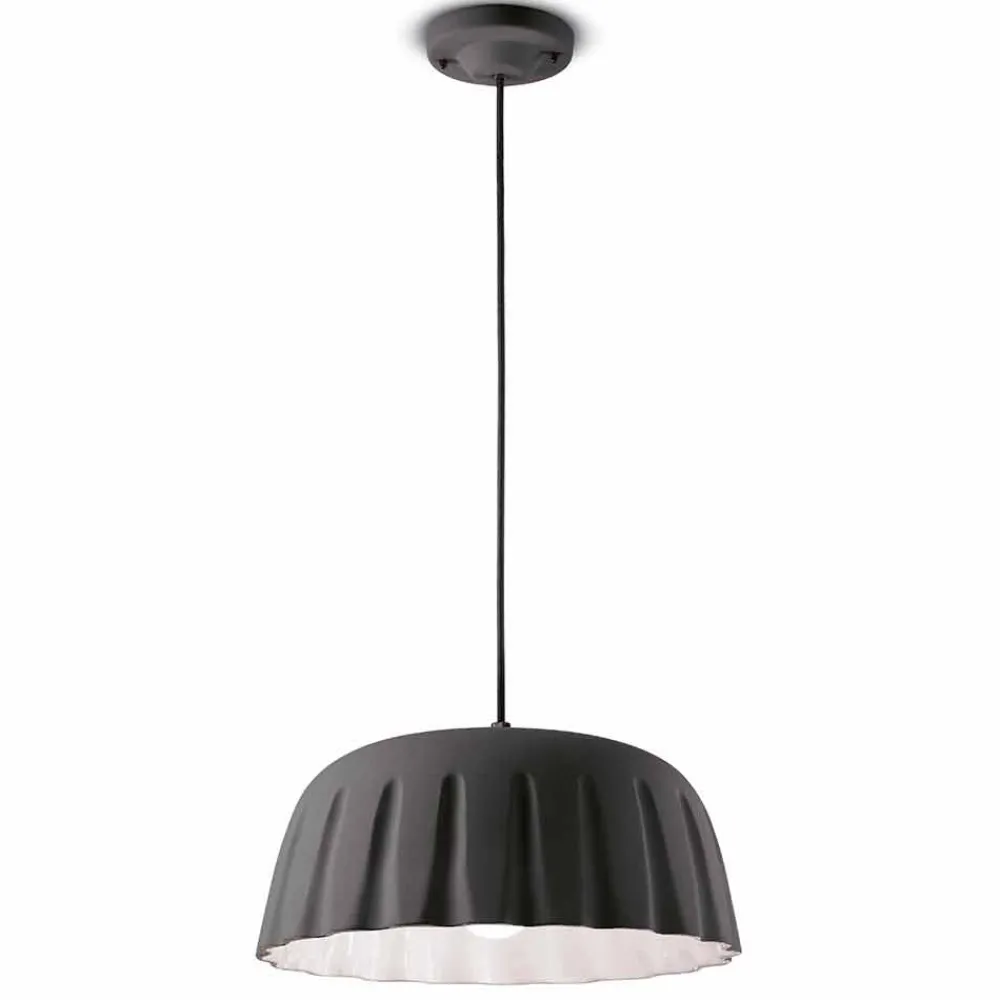 Ferroluce Pendelleuchten Vintage-Vintage Keramik Hängelampe Made in Italy - Madame Grès