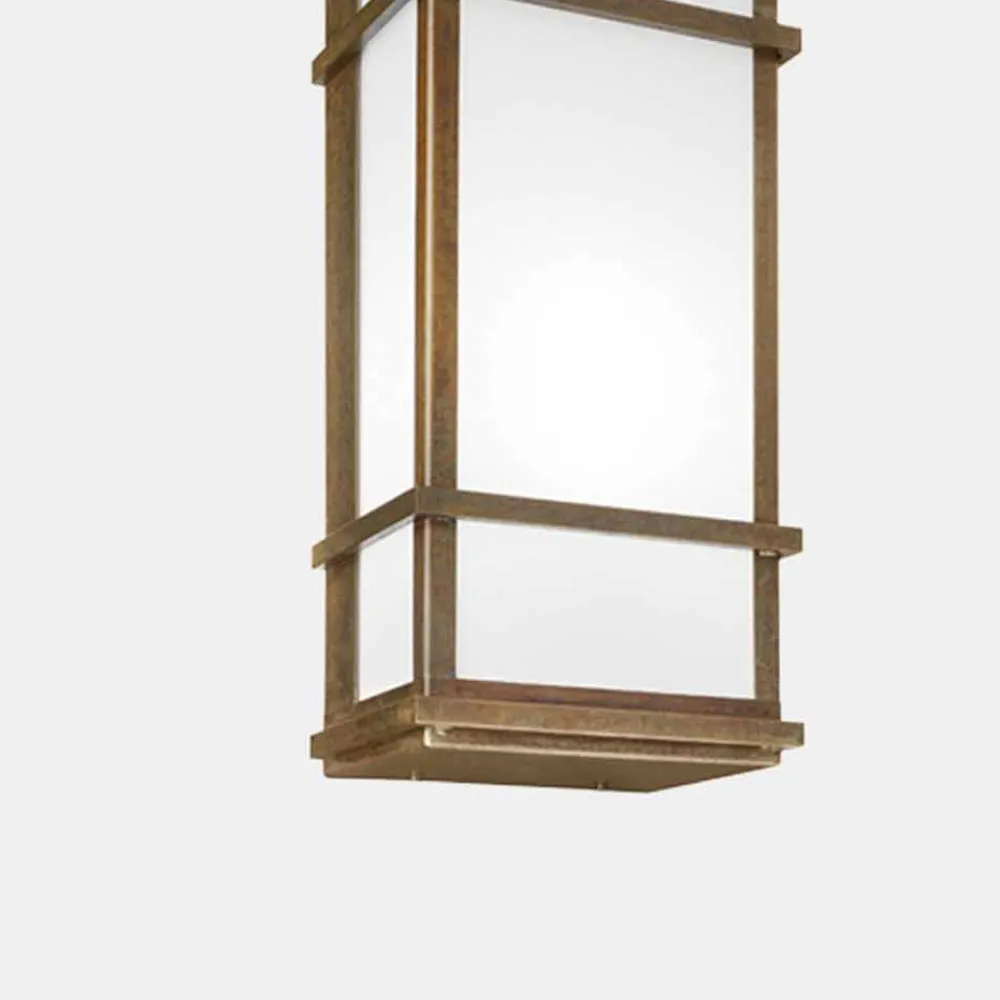 Il Fanale Garten-Wandlampen-Vintage 2-LED-Wandleuchte aus Messing und Plexiglas - Quadro von