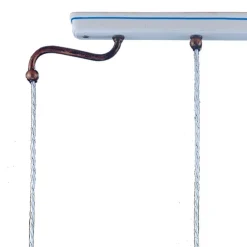 Ferroluce Pendelleuchten Vintage-Vintage 3-Licht-Hängelampe aus Eisen, Glas und Keramik - Ferrara