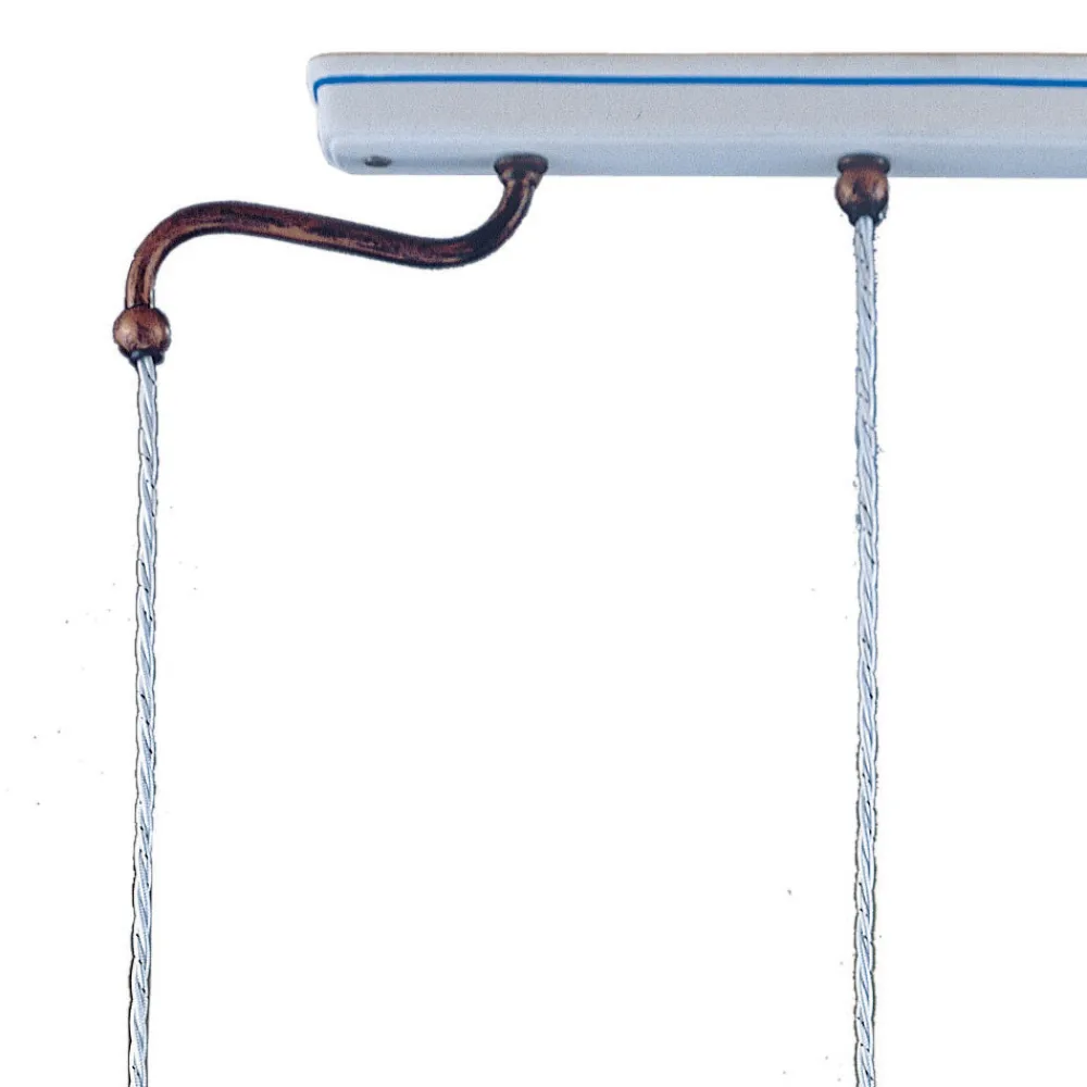 Ferroluce Pendelleuchten Vintage-Vintage 3-Licht-Hängelampe aus Eisen, Glas und Keramik - Ferrara