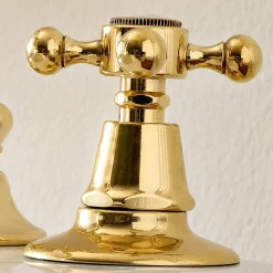 Viadurini Bathroom Bidetarmaturen-Vintage 3-Loch-Bidetarmaturen aus Vintage-Messing Made in Italy - Ursula