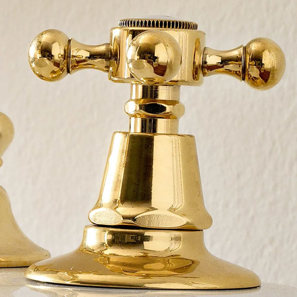 Viadurini Bathroom Bidetarmaturen-Vintage 3-Loch-Bidetarmaturen aus Vintage-Messing Made in Italy - Ursula