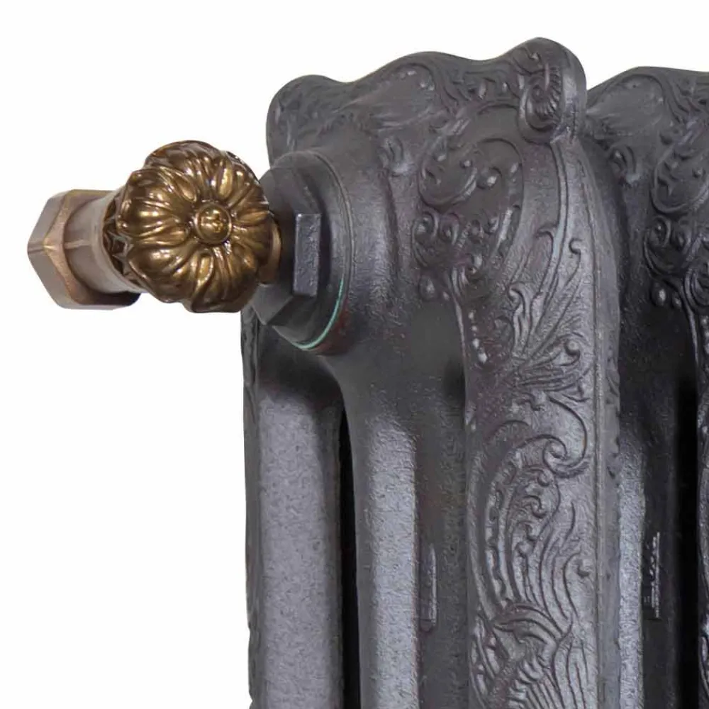 Viadurini Radiators Heizkörper-Vintage Radiator 7 Dekorierte Elemente aus Gusseisen vom Boden bis 1062 W - Barock