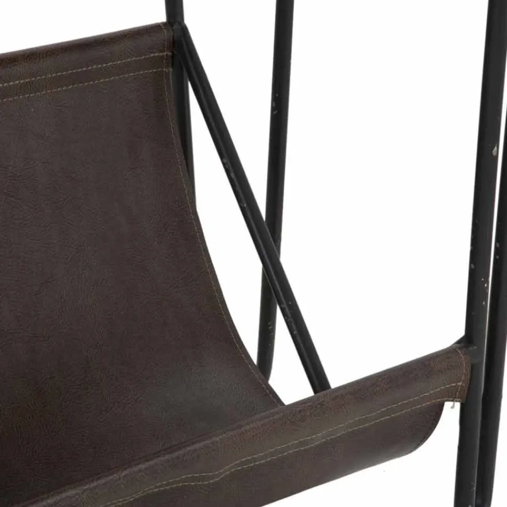 Viadurini Living Moderne Couchtische-Vintage Zeitungstisch aus Eisen und Kunstleder - Merica