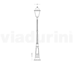 Viadurini Lighting Gartenlampion-Vintage-Außenlampe aus Aluminium, hergestellt in Italien – Bonaria