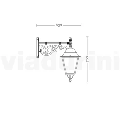 Viadurini Lighting Garten-Wandlampen-Vintage-Außenlampe aus Aluminium und Glas, hergestellt in Italien – Bonaria