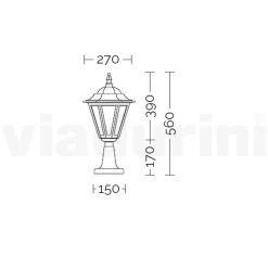 Viadurini Lighting Gartenlampion-Vintage-Außenlampe aus weißem Aluminium, hergestellt in Italien – Terella