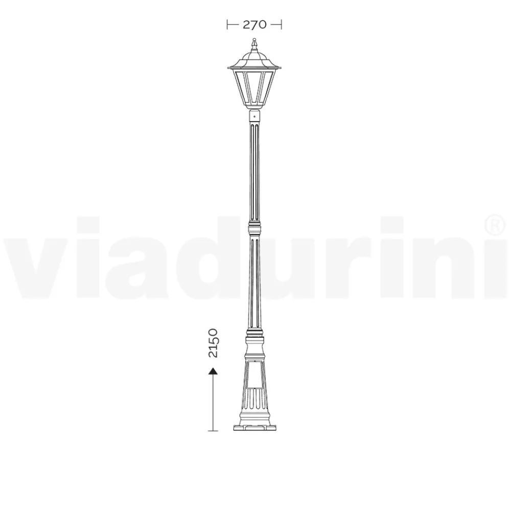 Viadurini Lighting Gartenlampion-Vintage-Außenlampe aus weißem Aluminium, hergestellt in Italien – Terella
