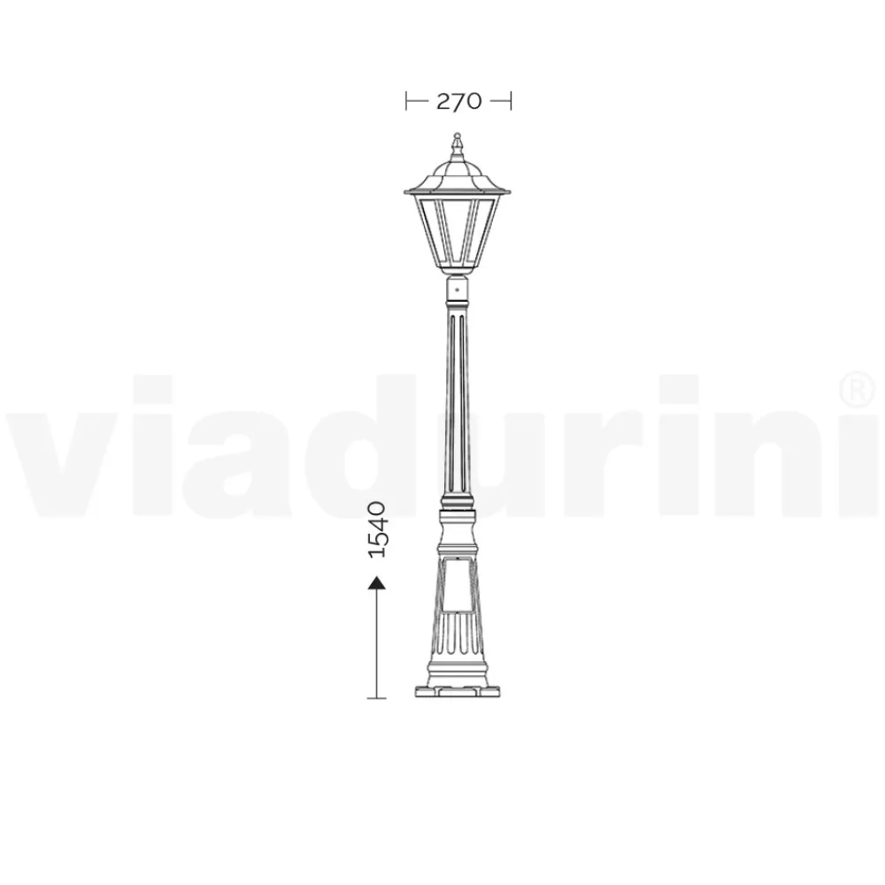 Viadurini Lighting Gartenlampion-Vintage-Außenlampe aus weißem Aluminium, hergestellt in Italien – Terella