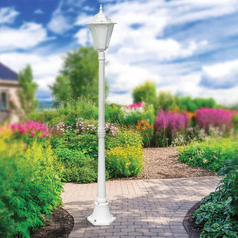 Viadurini Lighting Gartenlampion-Vintage-Außenlampe aus weißem Aluminium, hergestellt in Italien – Terella