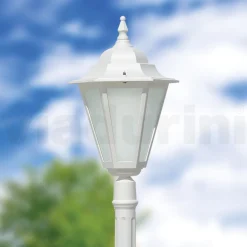 Viadurini Lighting Gartenlampion-Vintage-Außenlampe aus weißem Aluminium, hergestellt in Italien – Terella