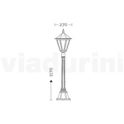 Viadurini Lighting Gartenlampion-Vintage-Außenlampe aus weißem Aluminium, hergestellt in Italien – Terella