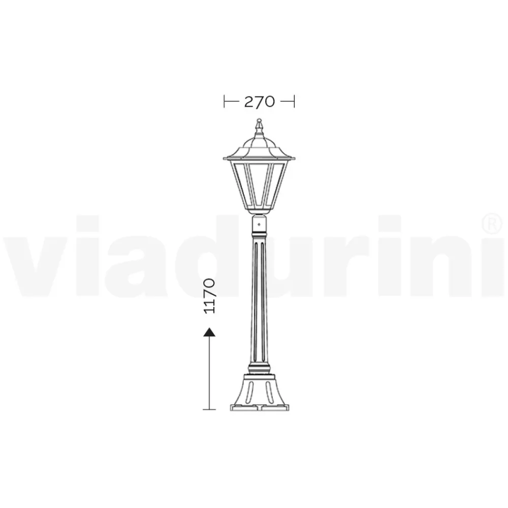 Viadurini Lighting Gartenlampion-Vintage-Außenlampe aus weißem Aluminium, hergestellt in Italien – Terella