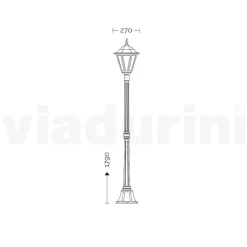 Viadurini Lighting Gartenlampion-Vintage-Außenlampe aus weißem Aluminium, hergestellt in Italien – Terella
