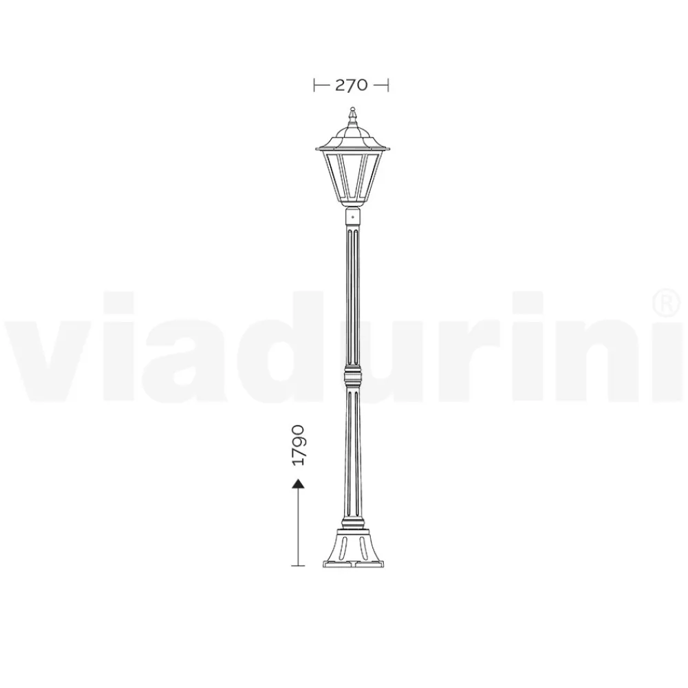 Viadurini Lighting Gartenlampion-Vintage-Außenlampe aus weißem Aluminium, hergestellt in Italien – Terella