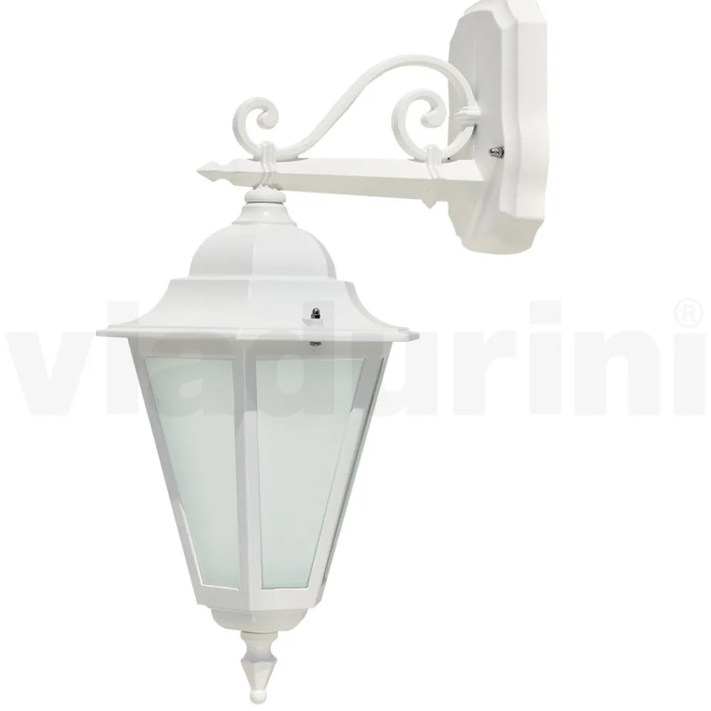 Viadurini Lighting Garten-Wandlampen-Vintage-Außenwandleuchte aus weißem Aluminium, hergestellt in Italien – Terella